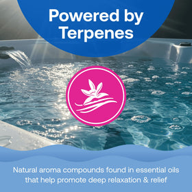 HTH Spa Wellness Aromatherapy terpenes diffusion creates a soothing aroma in your bath
