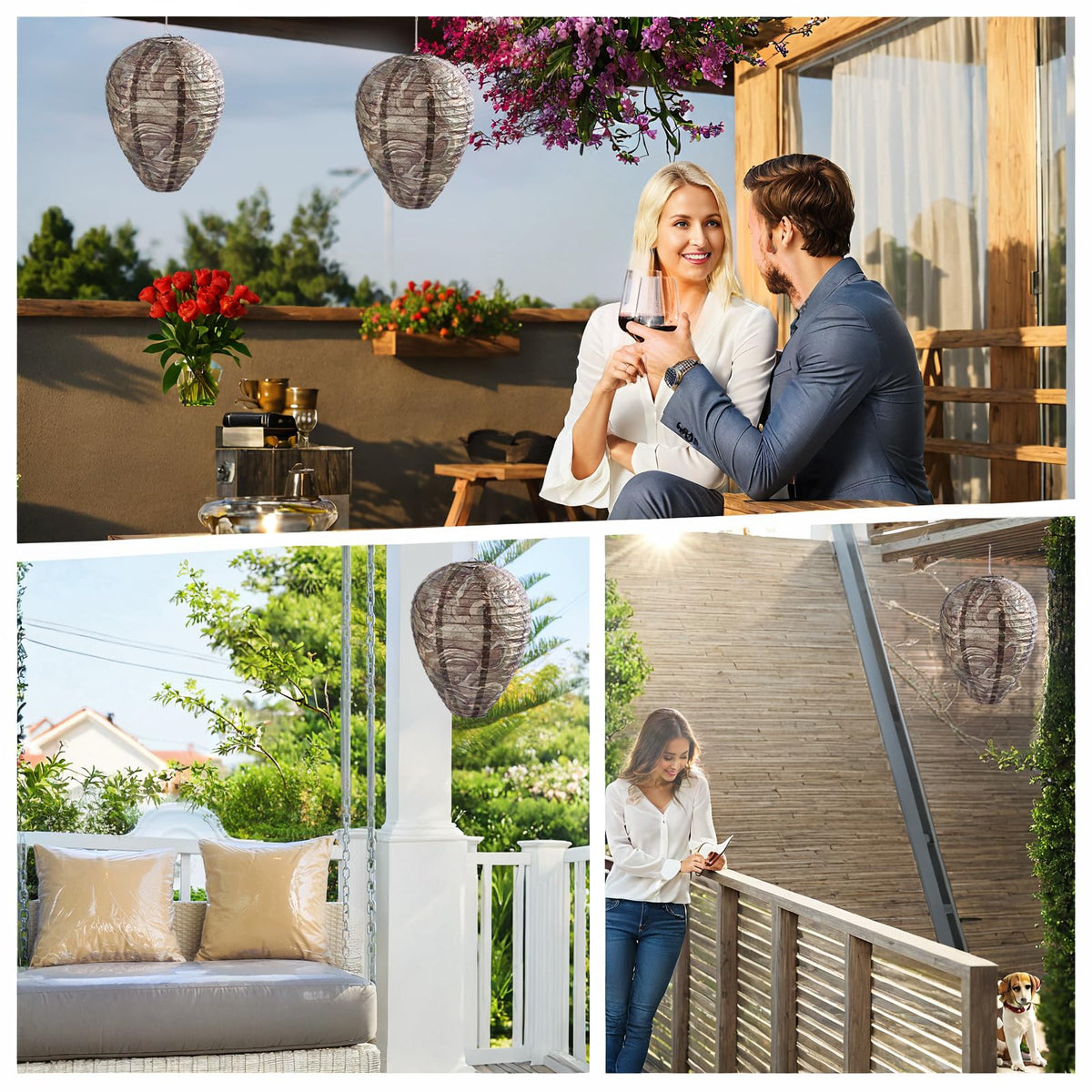 htiepf wasp nest teal color enhances balconies, terraces, and porches.