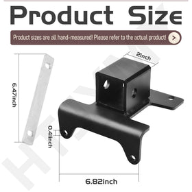 HTJYMY front hitch bracket on Maverick mower enables versatile attachments.