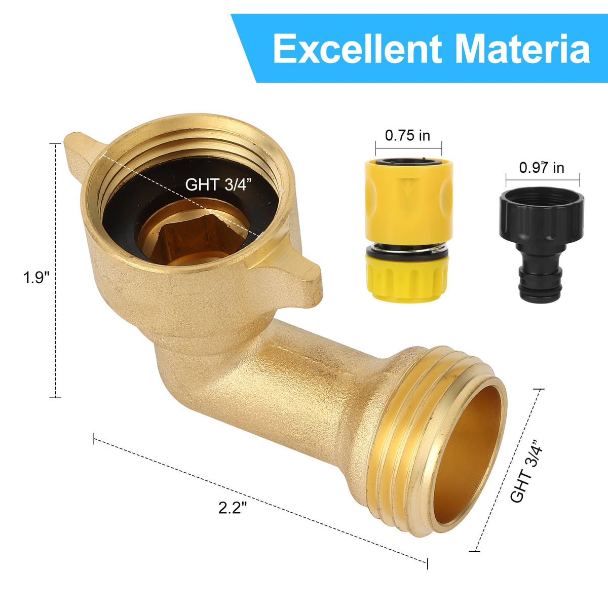 HTSKWA lead-free brass elbow demonstrates safe, durable outdoor connections.