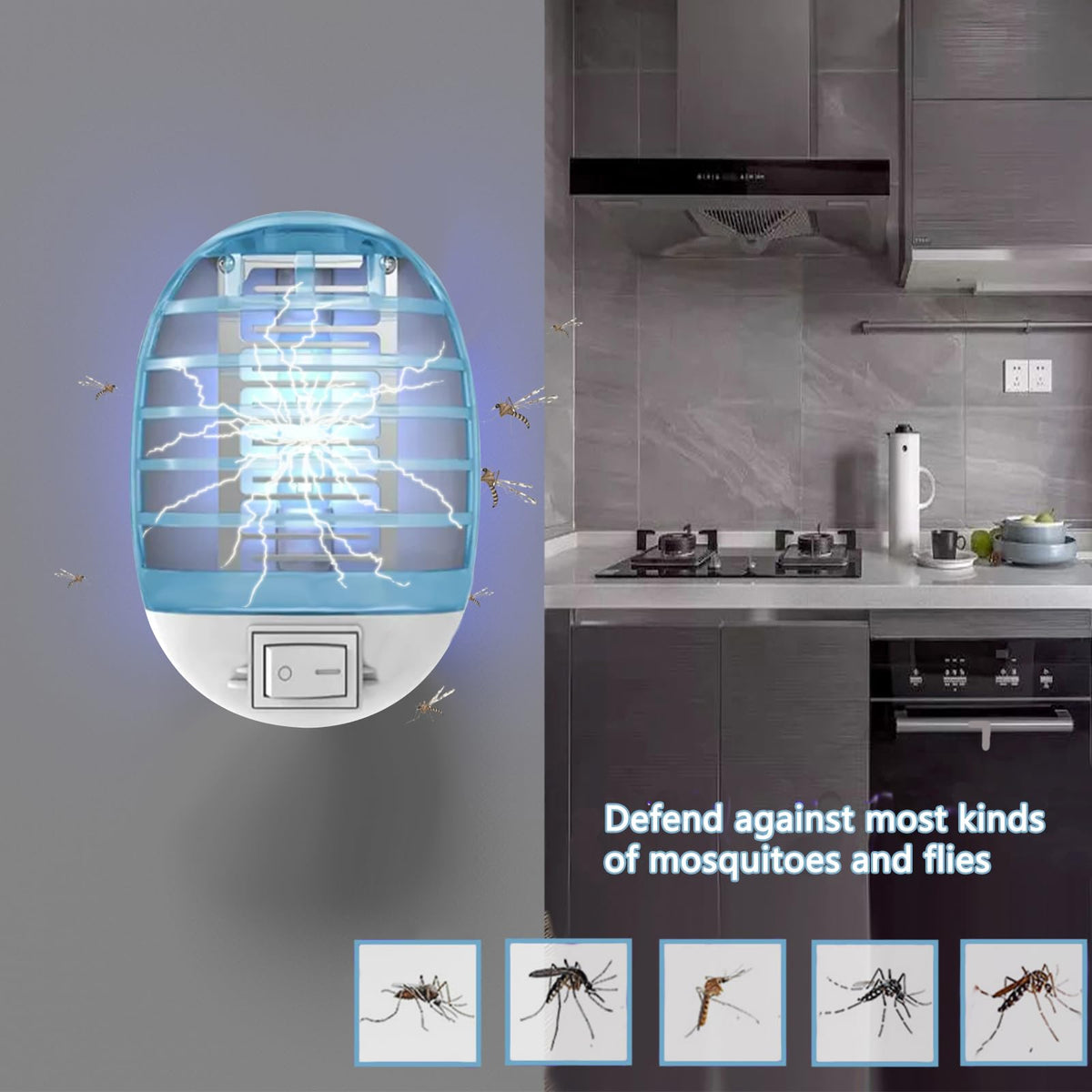 HTTLLH Bug Zapper Indoor 2-Pack side view for discreet placement in any room.