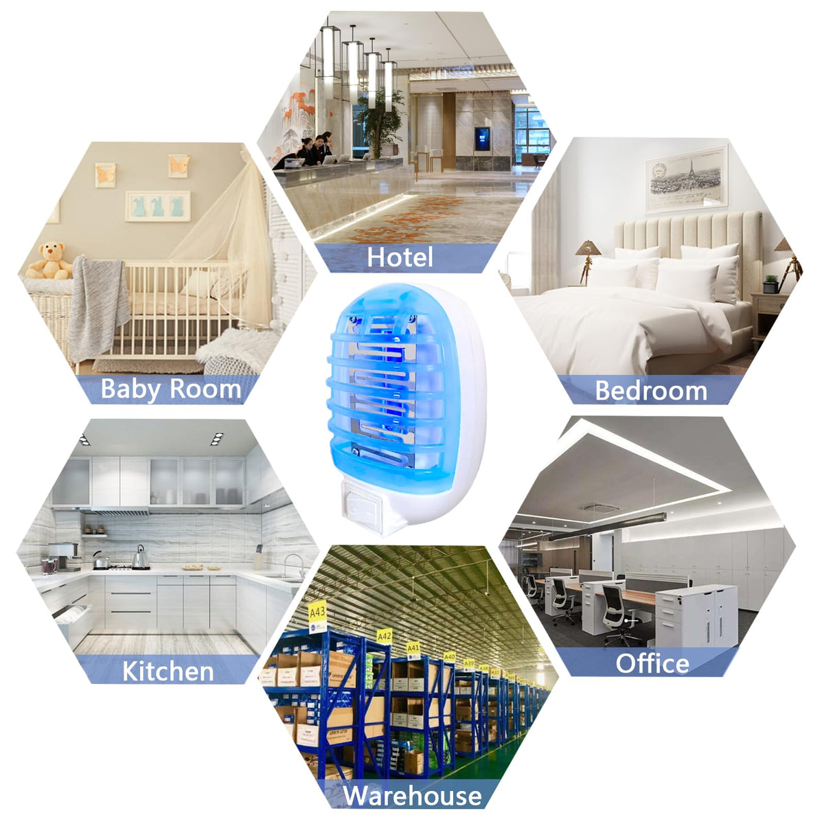 HTTLLH Bug Zapper Indoor kitchen use provides quick, non-chemical pest control.