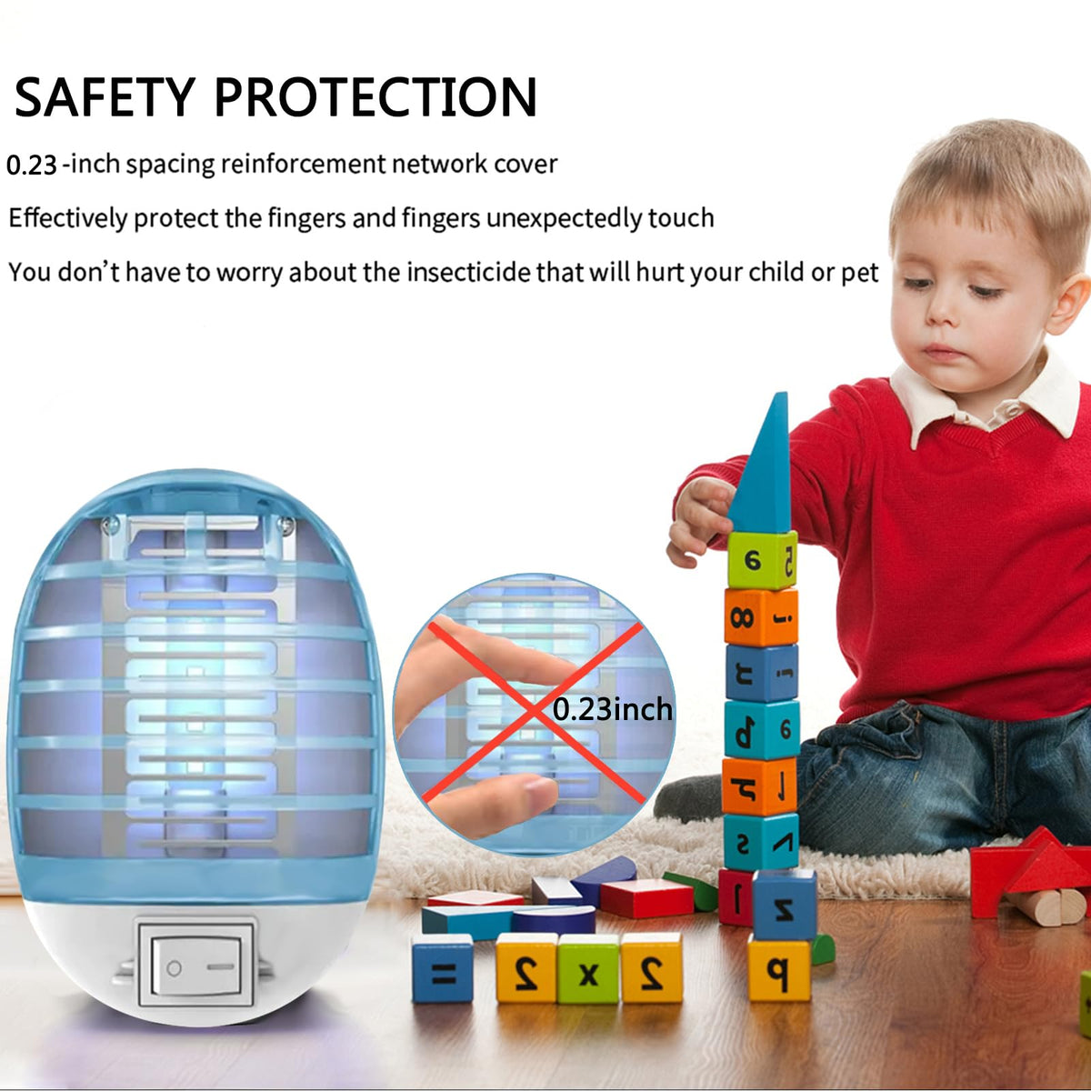 HTTLLH Bug Zapper Indoor plug-in operation demonstrates instant use in home spaces.