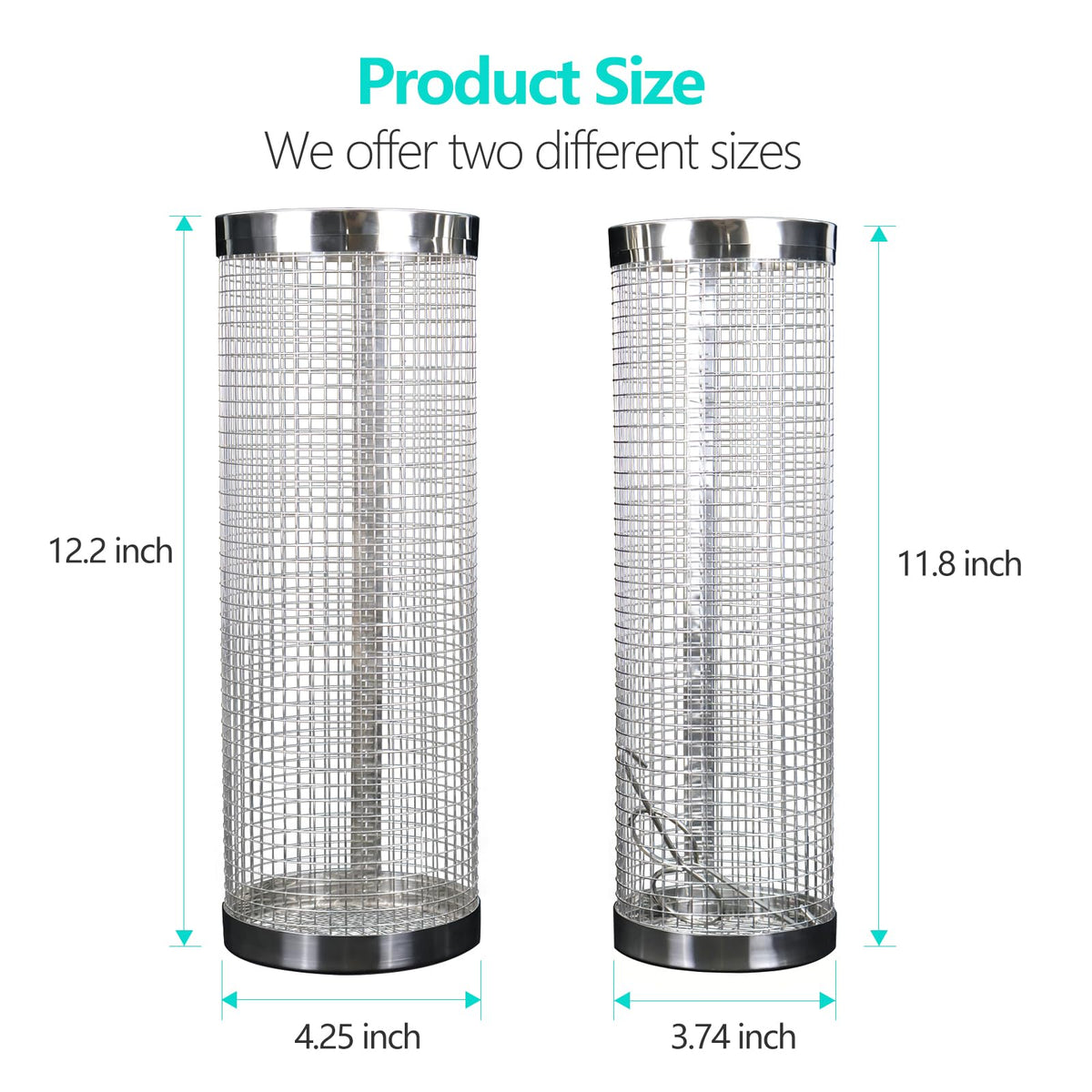 HTtoy stainless steel compost bin highlighting durable metal construction