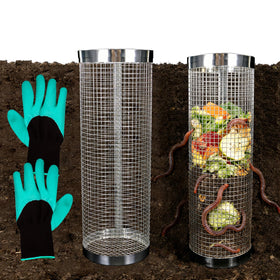 HTtoy underground worm compost bin in compact garden setup for efficient soil enrichment