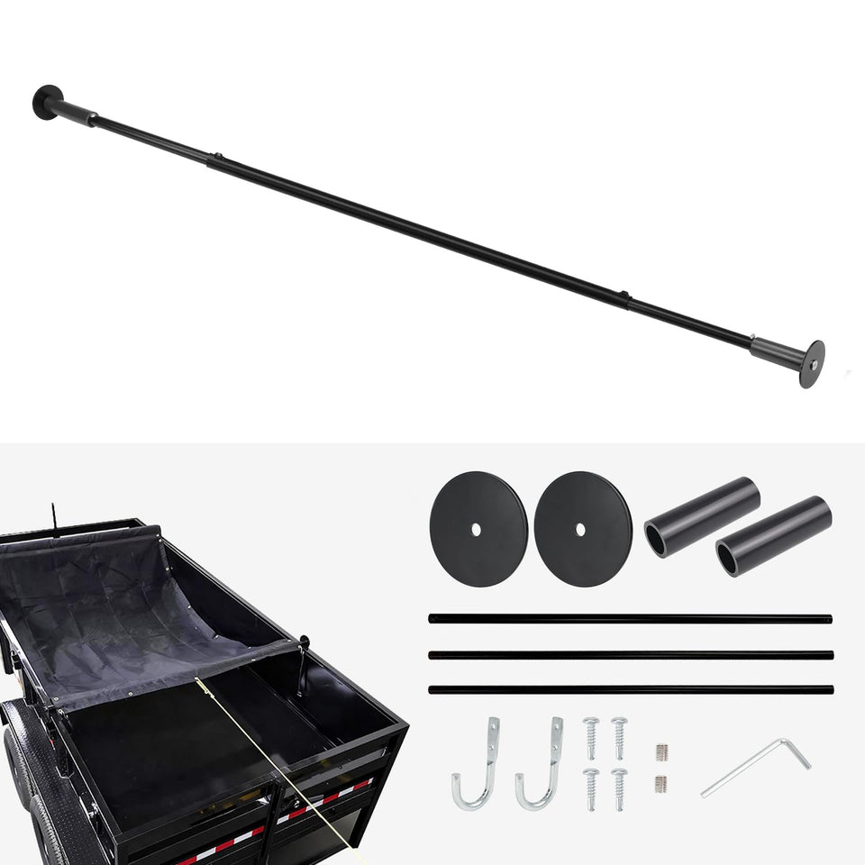 HUAALIUCHE heavy-duty dump trailer tarp bar set secures cargo in windy conditions