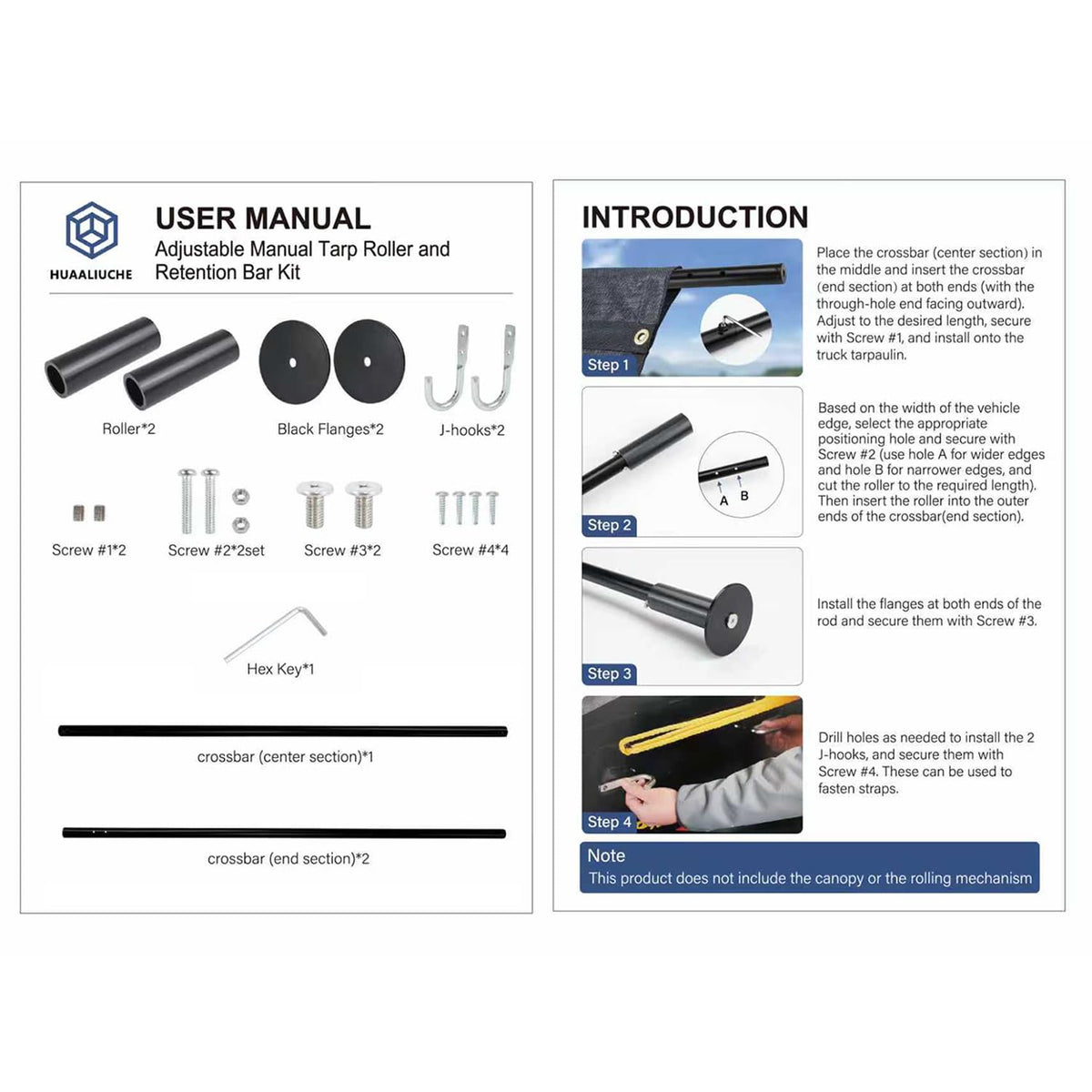 HUAALIUCHE J-hooks offer extra strap fastening convenience