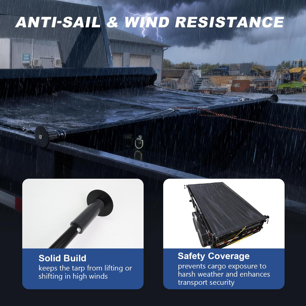HUAALIUCHE PVC rollers assist smooth tarp movement during installation