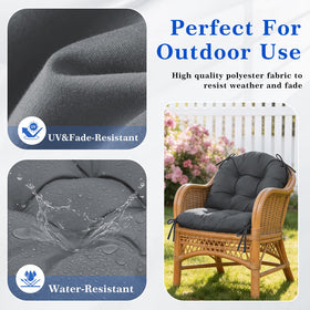 Wolfbird tufted-detail cushions add classic style and lasting support.