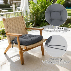 Standard 19x19 inch cushions fit most dining chairs and rockers.
