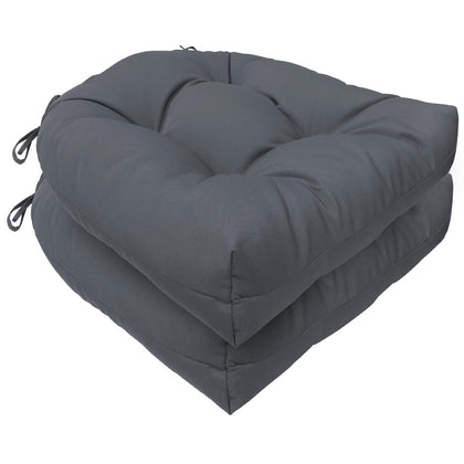 HUADUO-BEAUTY Wolfbird outdoor chair cushions 2-pack provide weatherproof patio seating.
