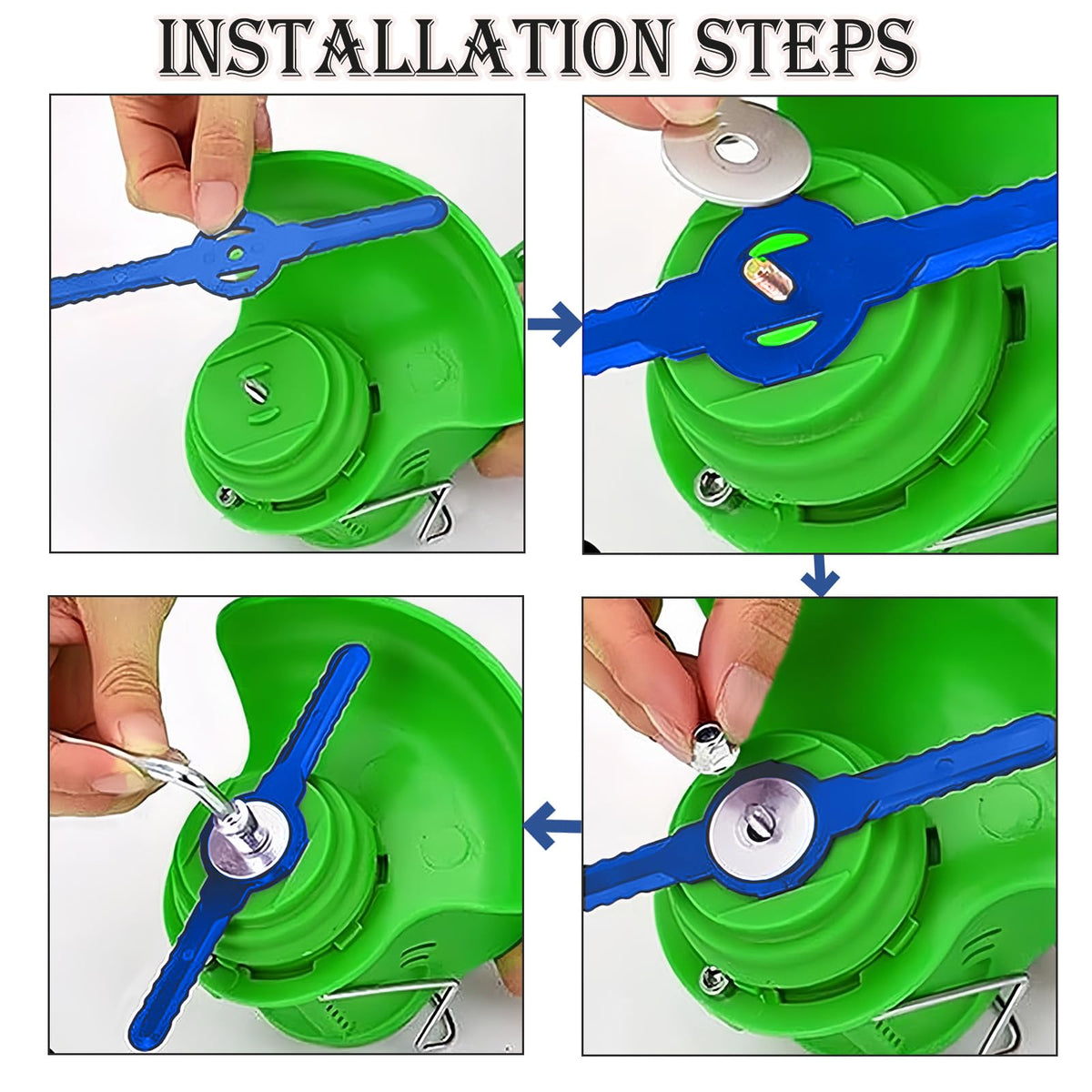 Huakaile easy-replacement blades simplify mower maintenance.