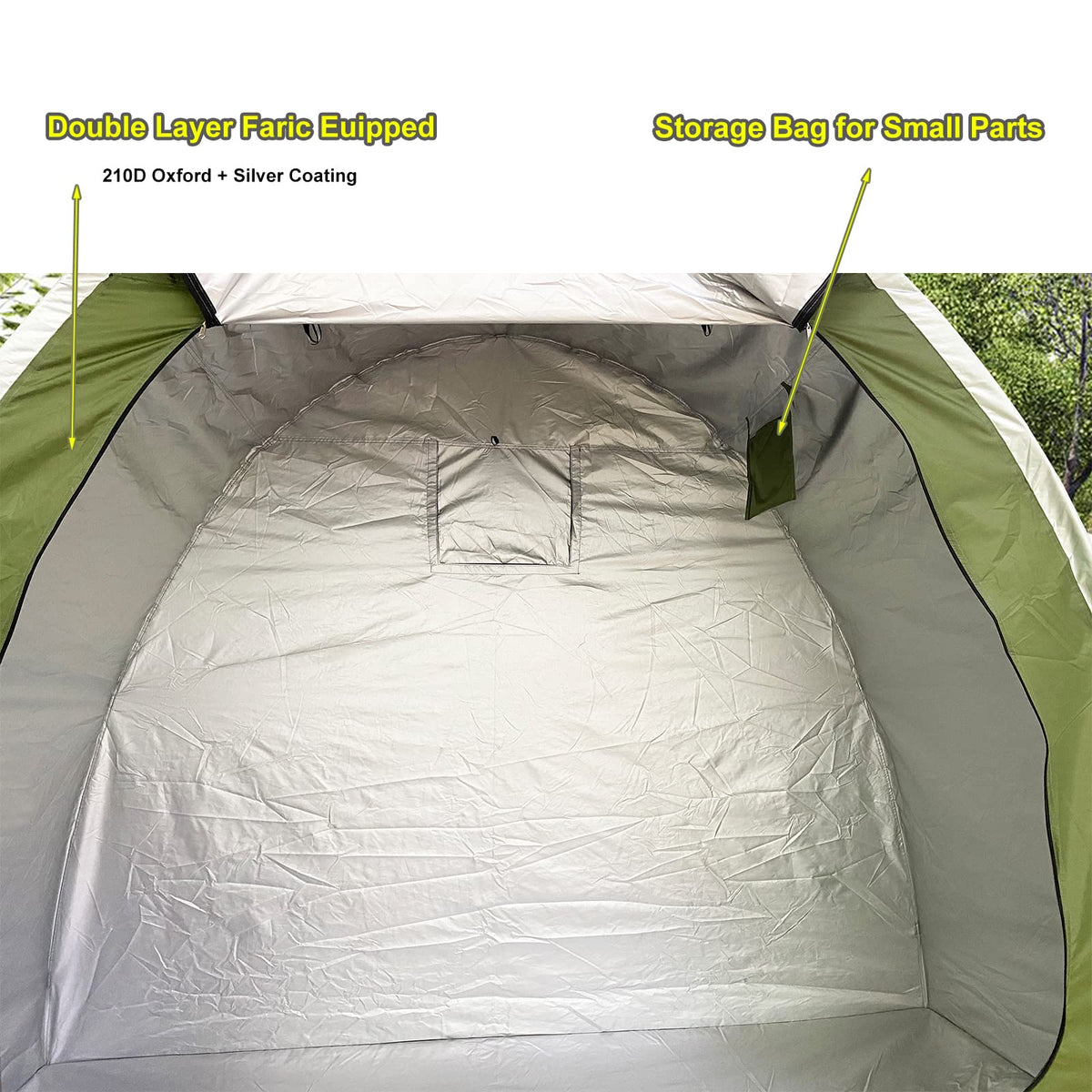 HuaKastro ample space inside for two bikes and gear
