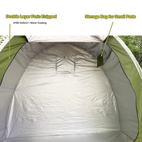 HuaKastro ample space inside for two bikes and gear