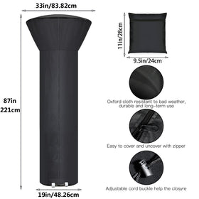 Hualedi dustproof tear-resistant cover shields heater in windy weather