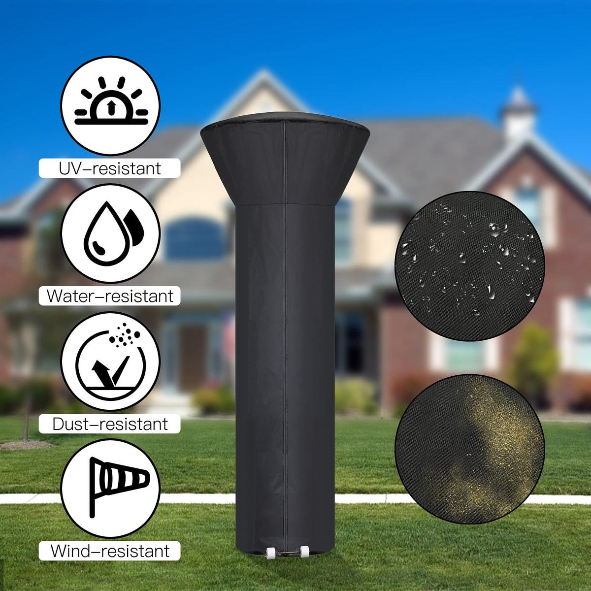 Hualedi sunlight-resistant material shields the heater from sun damage