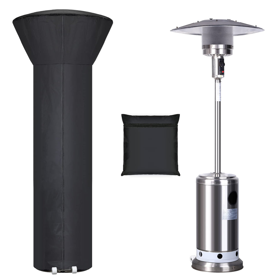 Hualedi patio heater cover with zipper protects outdoor unit from rain