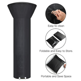 Hualedi wind-resistant dome-style cover fits many heaters for snow and storm protection