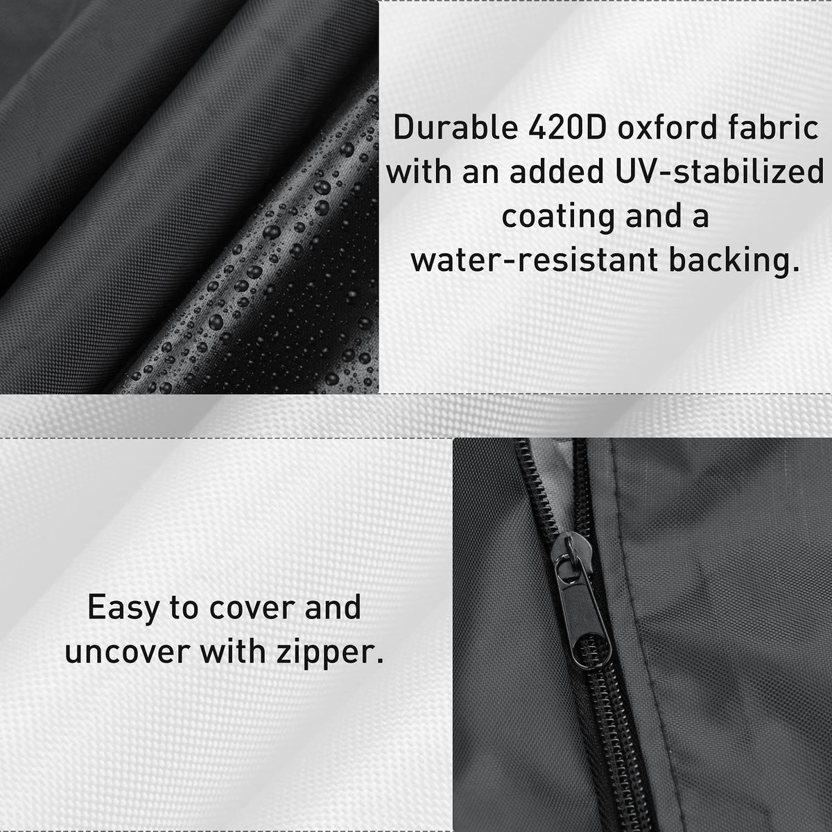 Hualedi snow-resistant heater cover guards against heavy snowfall.