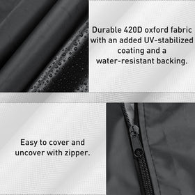 Hualedi snow-resistant heater cover guards against heavy snowfall.
