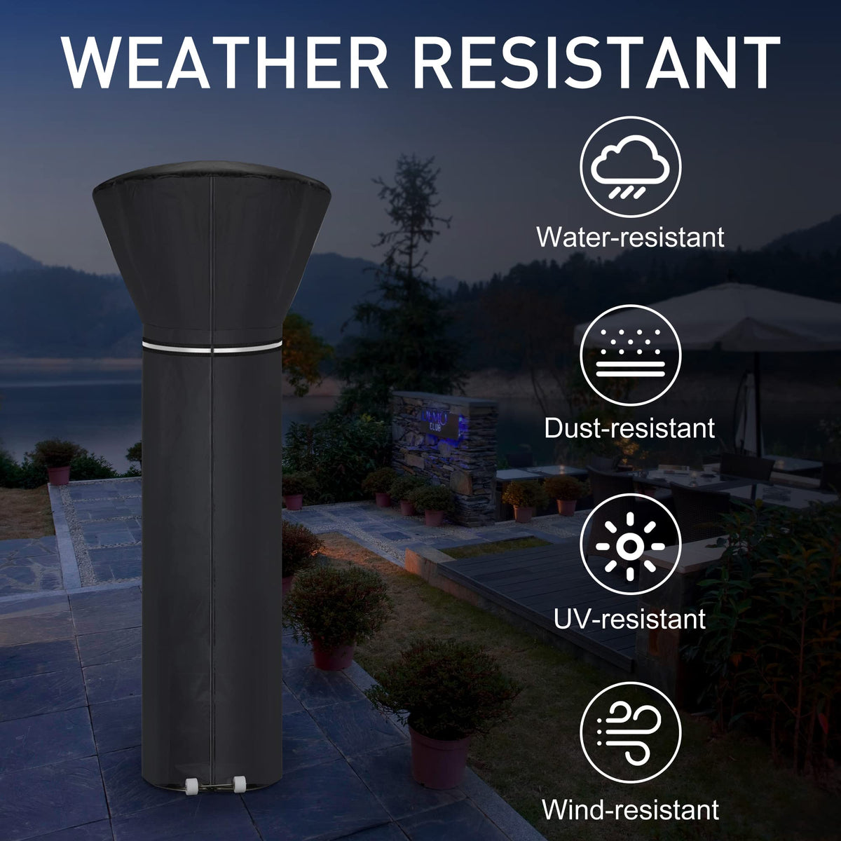 Hualedi sunlight-resistant cover helps resist sun damage.
