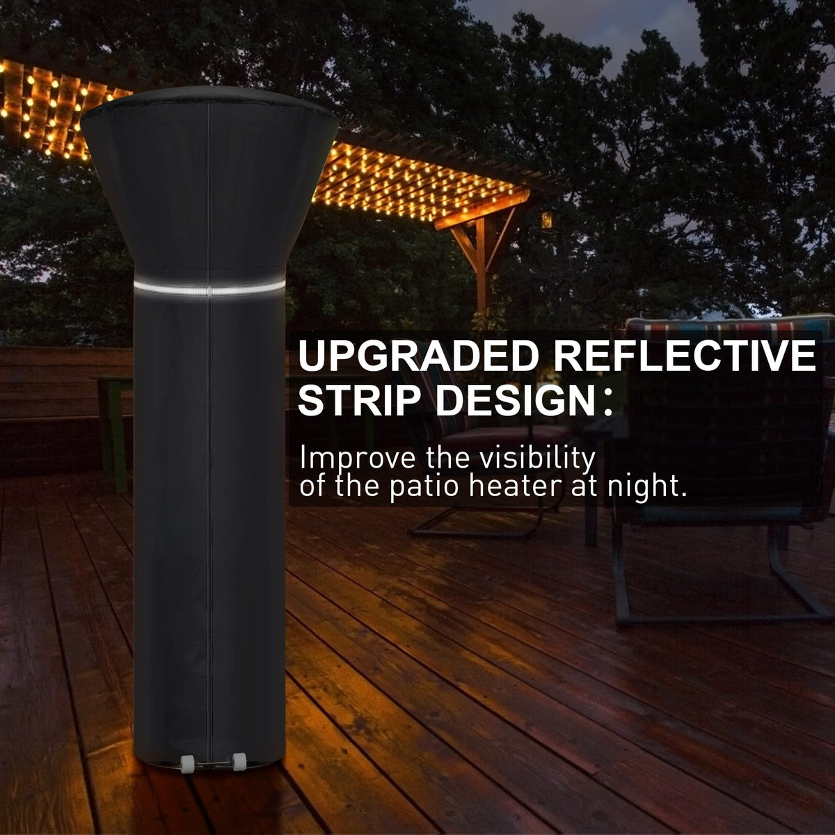 Hualedi wind-resistant patio cover protects against strong gusts.