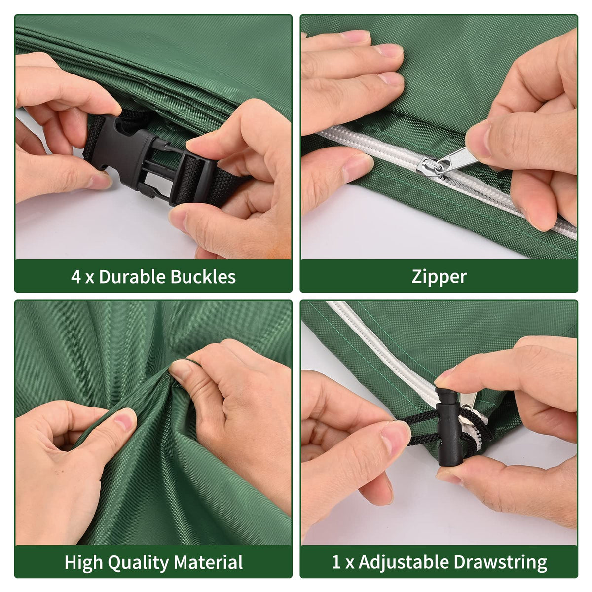 Huapate IBC tote cover top window allows quick water level checks.