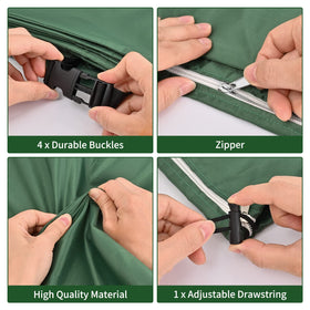 Huapate IBC tote cover top window allows quick water level checks.