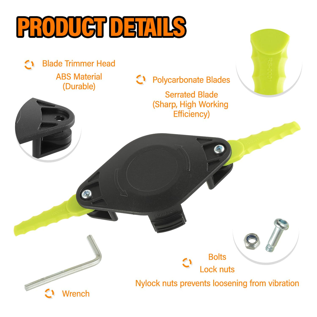 Easy installation of HUAREW ACFHRL2 blade head saves setup time