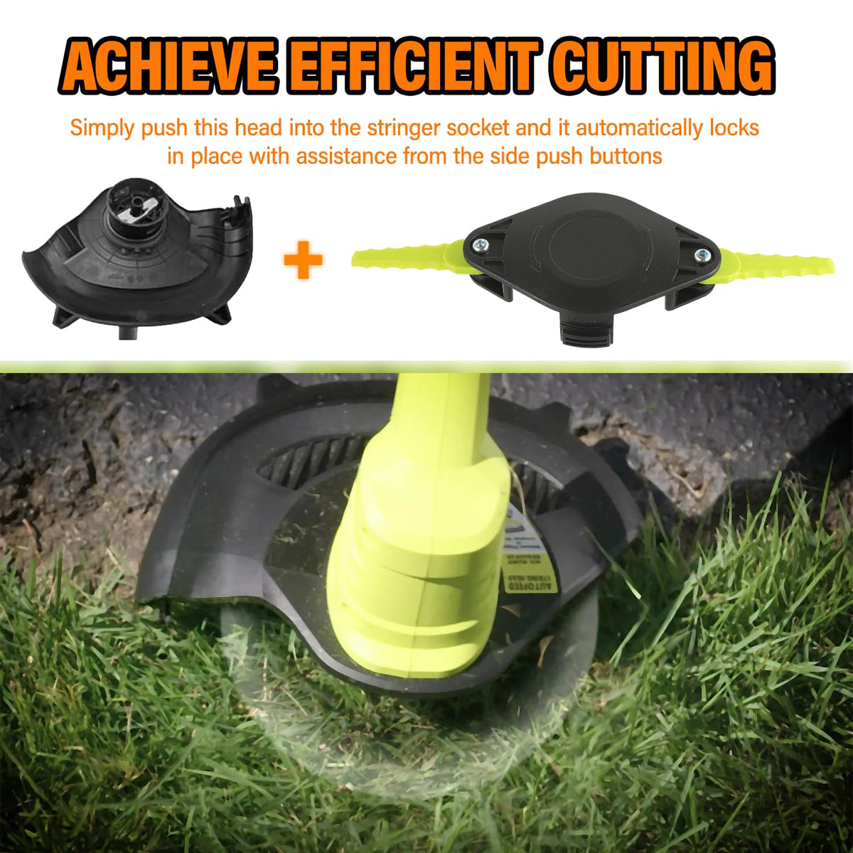 Head cap protects trimmer internals during use for longer life