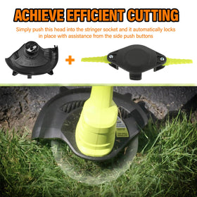 Head cap protects trimmer internals during use for longer life