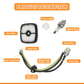 HUAREW fuel filter and grommet bundle shown for reliable fuel flow