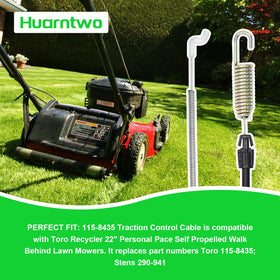Huarntwo end configuration with Z Bend and spring for secure tension.