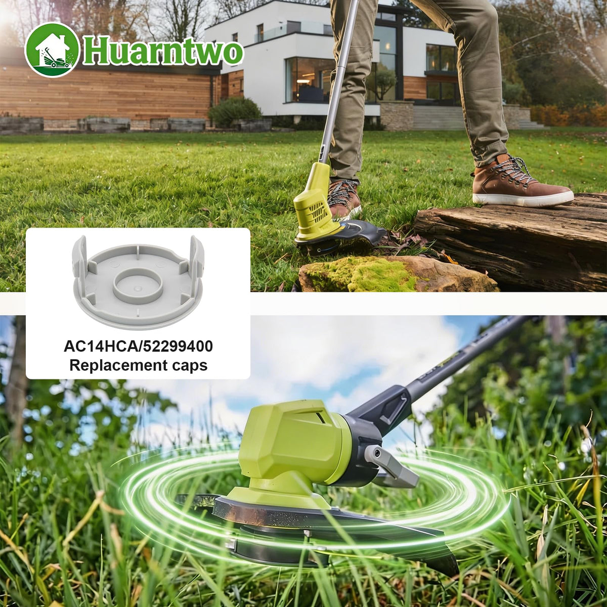 Spool cap design protects line and reduces jams.
