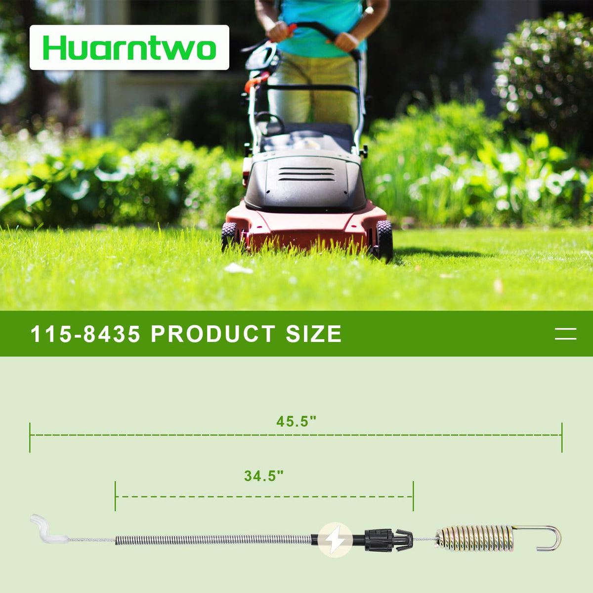 Huarntwo conduit length 34-1/2 inches for clean routing on Toro mowers.