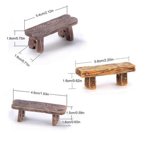 HUAXIUZH mini resin bench setting enhances micro landscapes with delicate detail.