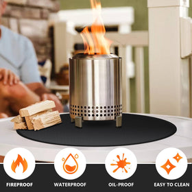 Huchiz reusable, foldable mat provides portable protection for outdoor cooking.
