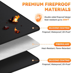 Huchiz non-stick coating makes cleaning grill splatters quick and easy