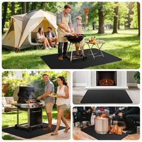 Huchiz outdoor grilling protection mat for versatile surface protection