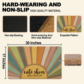 Huester Shoes Off Doormat easy to clean with shake-out or vacuuming