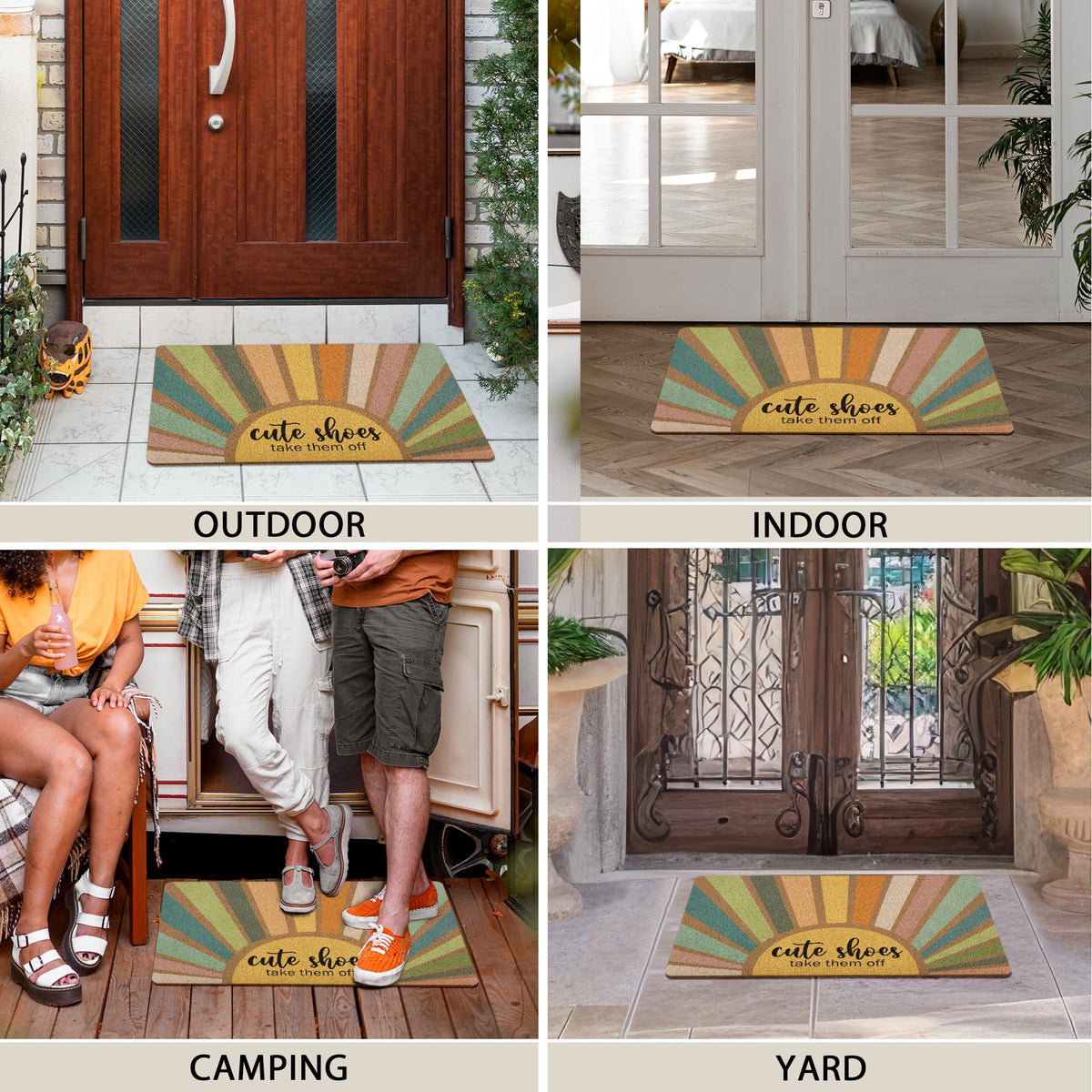 Huester Shoes Off Doormat placed at indoor or covered outdoor entry