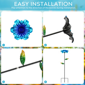 HUFAND triangular stake design provides wind resistant stability in garden