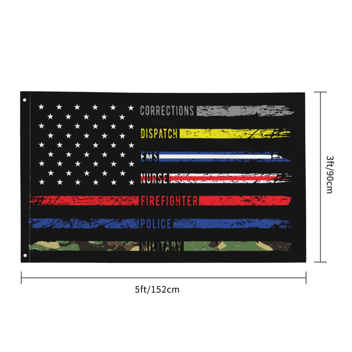 HUFURI ems-flag-3x5 outdoor use with fade-resistant print.