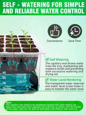Hugbow seed tray base with humidity dome creates steady microclimate for germination.