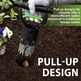 Hugeleaf bulb planter depth scale shows 1–5 inches for precise bulb placement