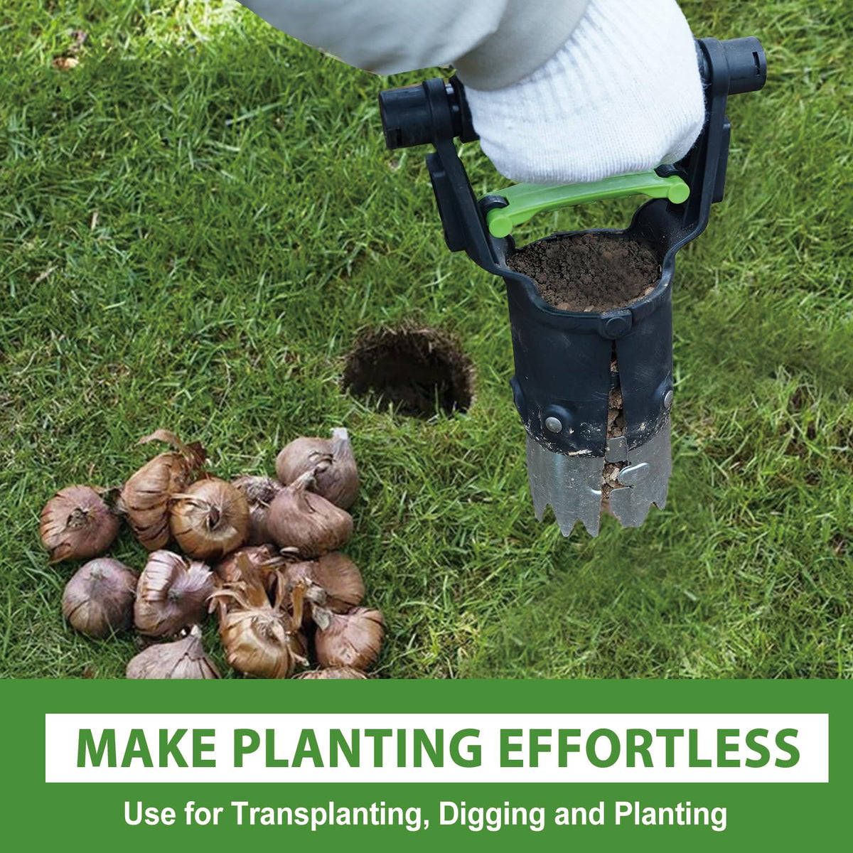 Hugeleaf bulb planter galvanized steel design resists rust for durability