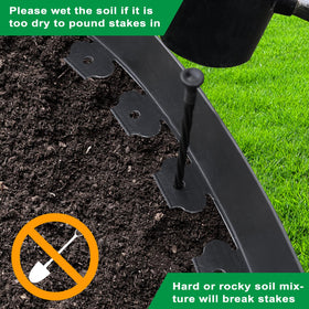 Hugeleaf edging can be cut to length for flower beds and borders