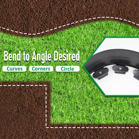 Hugeleaf flexible edging bends smoothly for curves and rounded corners