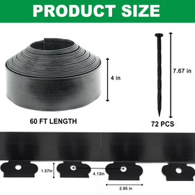 Hugeleaf 72 spikes anchor set secures borders in soil