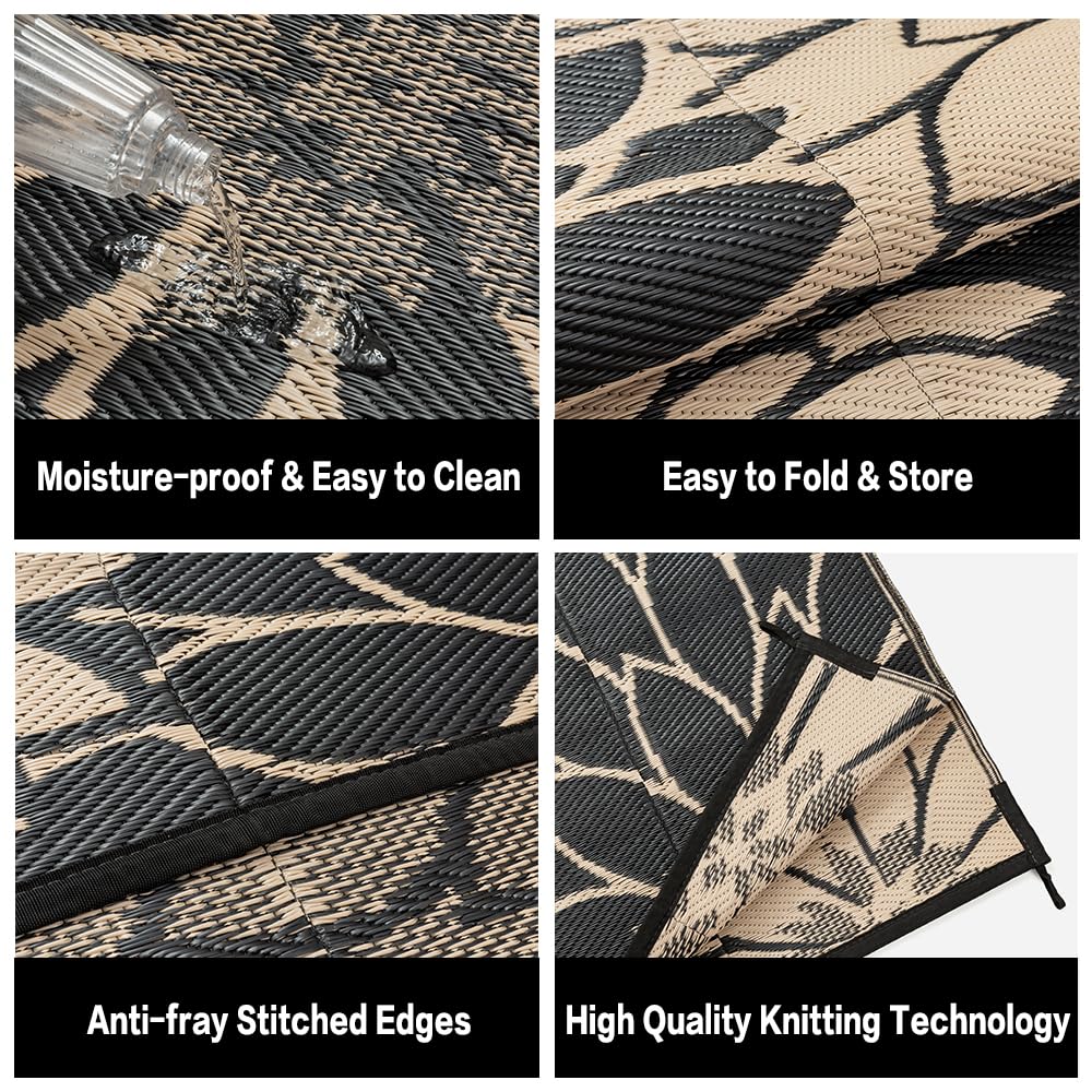 HUGEAR versatile outdoor mat for decks, porches, balconies, and entryways.